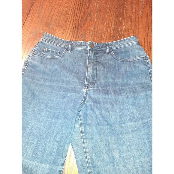 Size 12 Cold Water Creek High Waist Blue Denim Blue Jeans Waist Altered Waist 30 - Picture 2 of 6